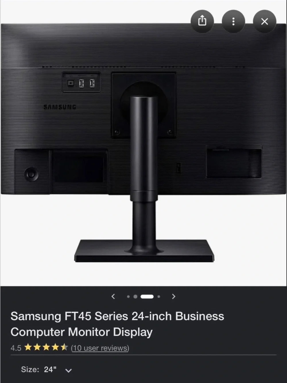 NEW Samsung 24” LED FT45 Series business monitor w/ HDMI & DisplayPort